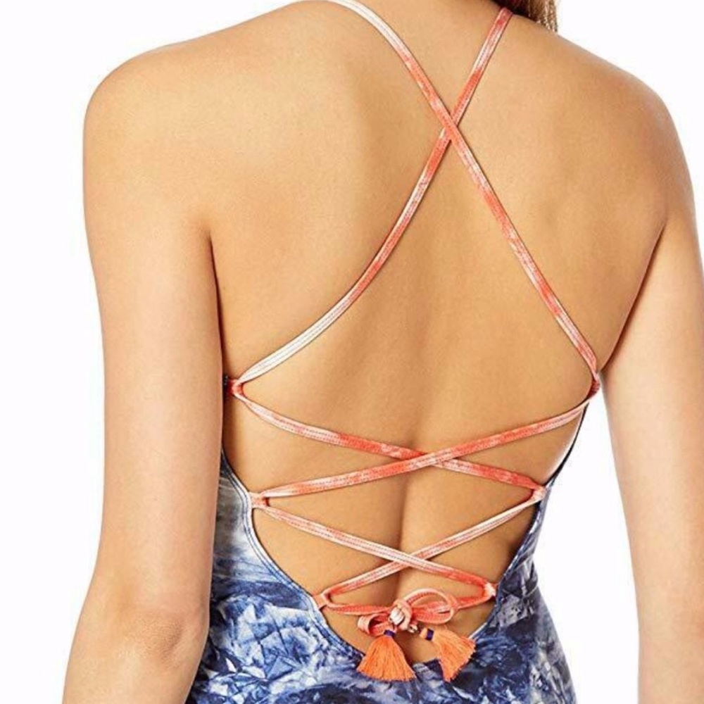 Lucky Brand one-piece crushed waves swimsuit - Picture 3 of 8
